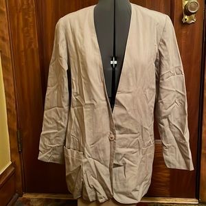 Fundamental Things Beige One-Button Blazer - Size 10